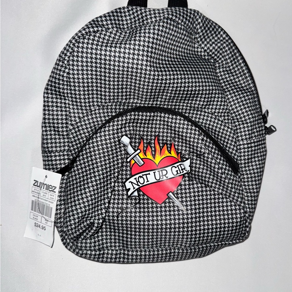 Zumiez Black and White Houndstooth Backpack